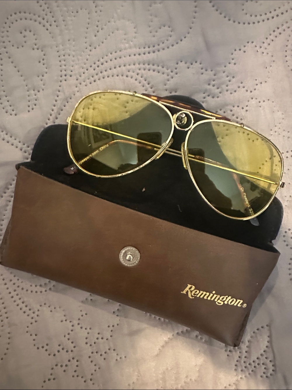 Remington Gold Frame Sunglasses with Yellow Lenses